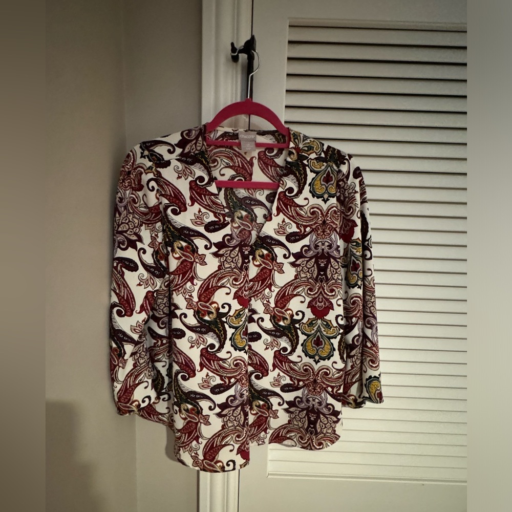 Chicos petite floral shirt.